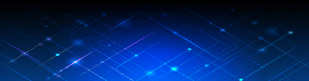 Vector banner design circuit board. Illustration Abstract modern futuristic, engineering, technology background. Futuristic digital science technology concept for web banner template or brochureのイラスト素材