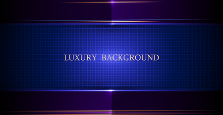 Illustration of abstract red, blue and black metallic with light ray and glossy line. Metal frame design gradient color for background. Vector design modern digital technology conceptのイラスト素材