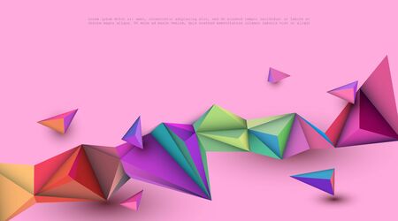 Vector Abstract 3D Geometricのイラスト素材