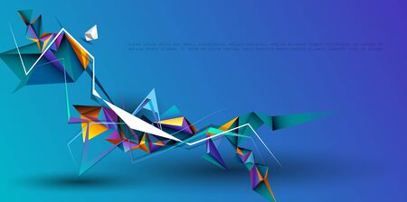 Geometric, Polygon, Triangle pattern shape.のイラスト素材