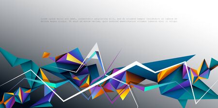 Abstract 3D Geometric, Polygon, Triangle pattern shape.
