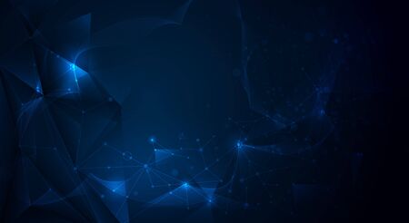 Abstract futuristic - Molecules technology background. Illustration Vector Geometric, Polygonal, Triangle pattern in molecule structure shape. Digital Futuristic, communication, Technology conceptのイラスト素材