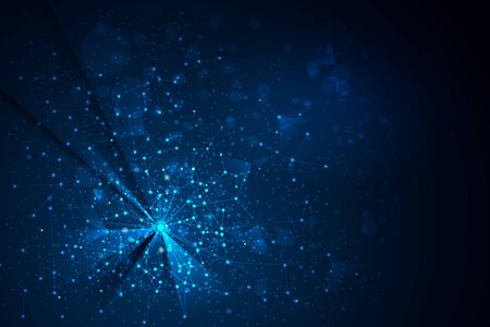 Abstract futuristic - Molecules technology background. Illustration Vector Geometric, Polygonal, Triangle pattern in molecule structure shape. Digital Futuristic, communication, Technology concept

のイラスト素材