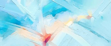 Abstract colorful oil painting on canvas texture. Hand drawn brush stroke, oil color paintings...