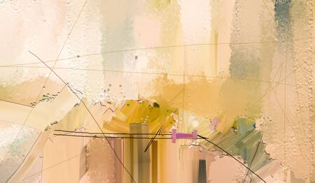 Abstract colorful oil painting on canvas textureの写真素材