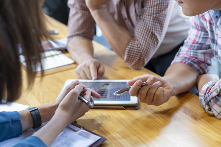 Business conferencing concepts for work planning. Teamwork conceptの写真素材