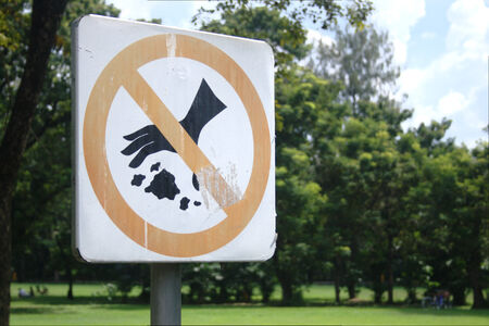 the sign of do not litterの写真素材