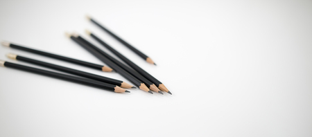 Black pencil shaft number seven rodsの写真素材