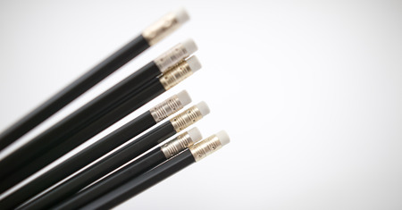 Black pencil shaft number seven rodsの写真素材