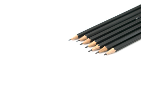 Black pencil shaft number seven rodsの写真素材