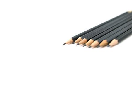 Black pencil shaft number seven rodsの写真素材