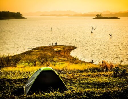 Lake in the park to relaxの写真素材