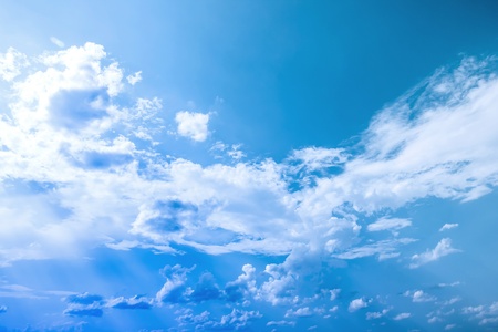 Beauty cloud in a blueskyの写真素材