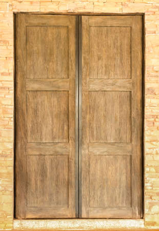Antique wooden doors look pretty goodの写真素材