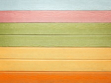 Colorful wooden wall look pretty goodの写真素材