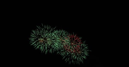 Beautiful fireworks in the darkの写真素材