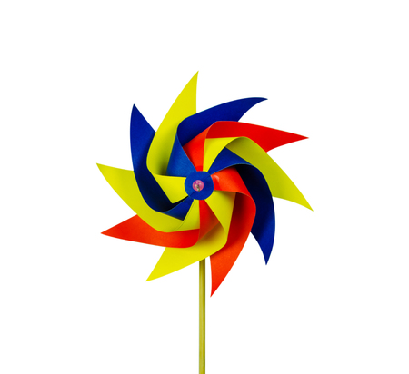 Color Paper turbines on white background.