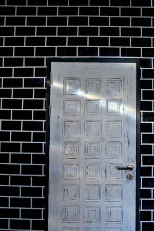 Door white against a black background .の写真素材