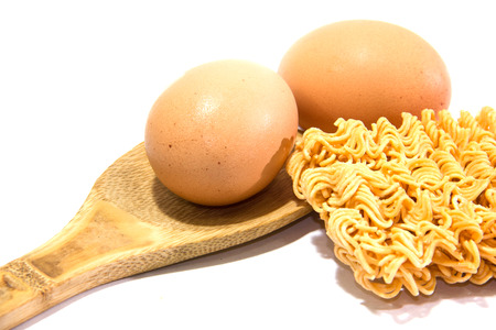 noodle and eggの写真素材