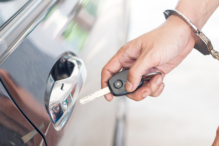 Male prisoner handの写真素材