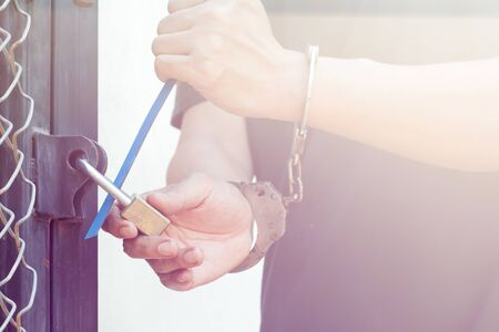 Male prisoner hand