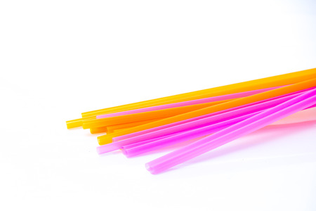 Colorful drinking strawsの写真素材