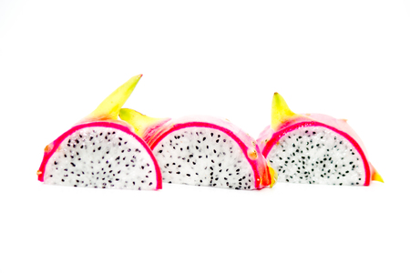 Dragon fruit isolated on white backgroundの写真素材
