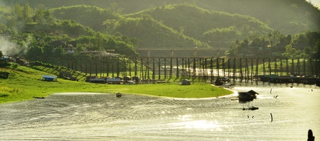 wood bridgeの写真素材