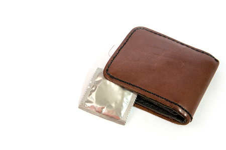 Condoms carry a purse or suitcase  Ready to useの写真素材