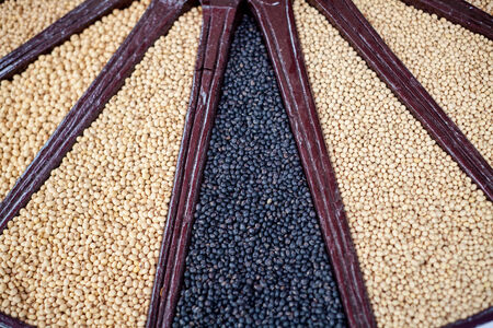 Beans, black beans, which are available to consumers.