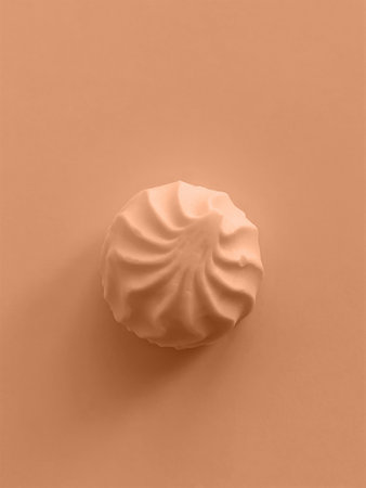 Peach fuzz is color of year 2024. Sweet marshmallow toned in fashion blended pink-orange trend-setting colour of year Peach Fuzzの写真素材