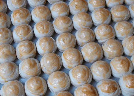 Chinese Pastry or Moon cake traditional Chinese cakeの写真素材