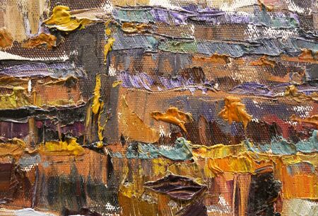 Abstract art background with brushstrokes of texture painted.の写真素材