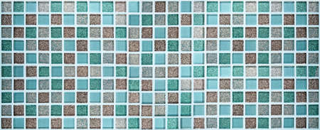 Blue and brown color glittering mosaic tiles pattern square for texture banner background.
