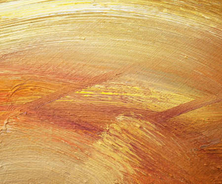 Abstract yellow color art background acrylic paint brush strokes. Artwork for creative design.の写真素材