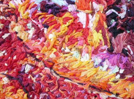 Embroidery threads sewing for textile background. Handmade of yarn cotton craft threads as a backgroundの写真素材
