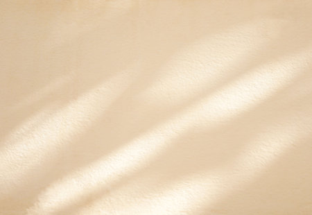 Natural window shadow on brown color wall background, overlay effect for photo, mock up, product, wall art, design presentationの写真素材