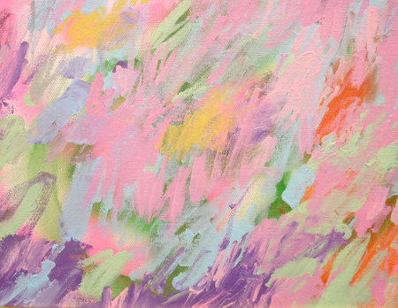Colorful brush strokes abstract art background, brush texture, fragment of acrylic painting on canvas.の写真素材