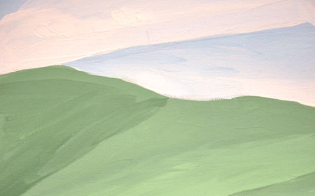 Green blue and white watercolor abstract art background, modern minimalist abstract art paintingの写真素材
