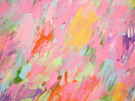 Bright brush strokes abstract background, brush texture, fragment of acrylic painting on canvas.の写真素材
