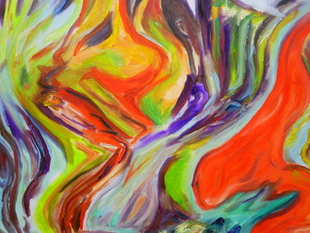 Bright colors abstract background, brush texture, fragment of acrylic painting background grunge texture.の写真素材