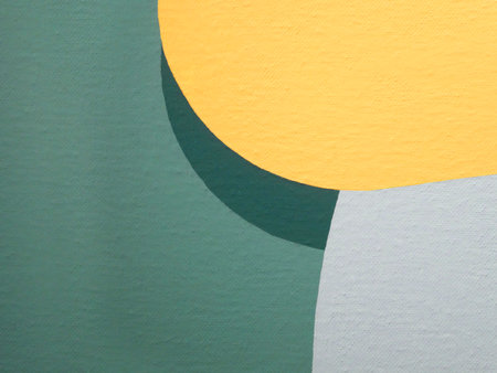 Abstract yellow green and gray painted background acrylic paint brush strokes, Artwork for creative design.の写真素材