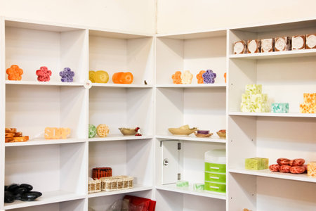 Soap on the floorの写真素材