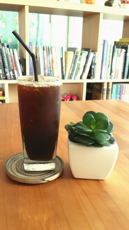 Ice americano in the coffee shop