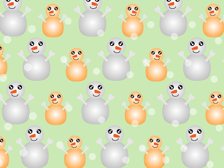 Snowman vector backgroundのイラスト素材