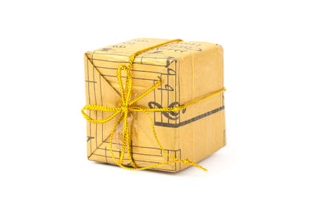Colorful gift box on white background