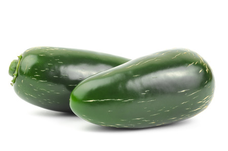 Fresh jalapeno pepper or Mexican pepper on white backgroundの写真素材