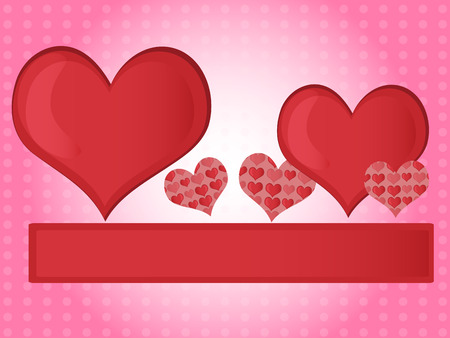 Red heart vector in Valentine dayのイラスト素材