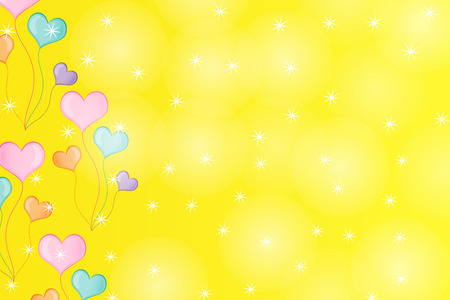 Colorful heart vector background, beautiful wallpaperのイラスト素材