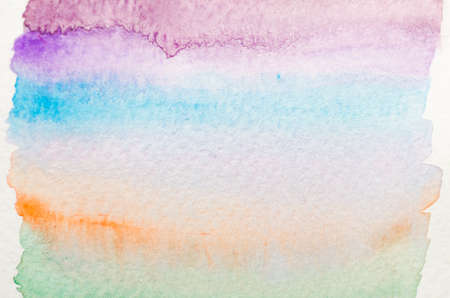 Colorful watercolor painting on white paper,abstract backgroundの写真素材
